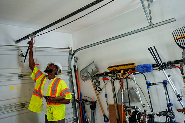 Professional Garage Door Panel Replacement technician working in Shelby, MT
